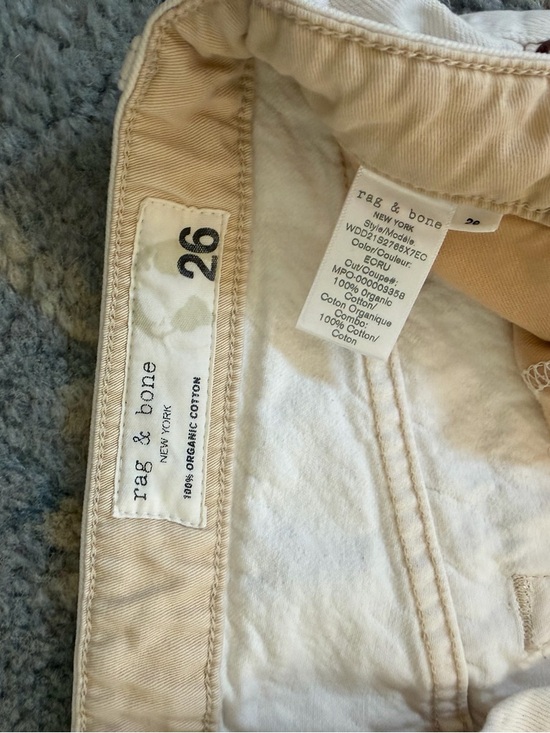 rag & bone ecru straight-leg jeans - Picture 2 of 3